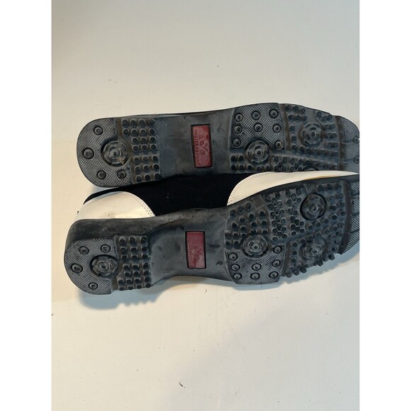 Walter Genuin Linea Stretch Golf Shoes Size 6 Black White  Zip Up Made In Italy - Picture 9 of 11